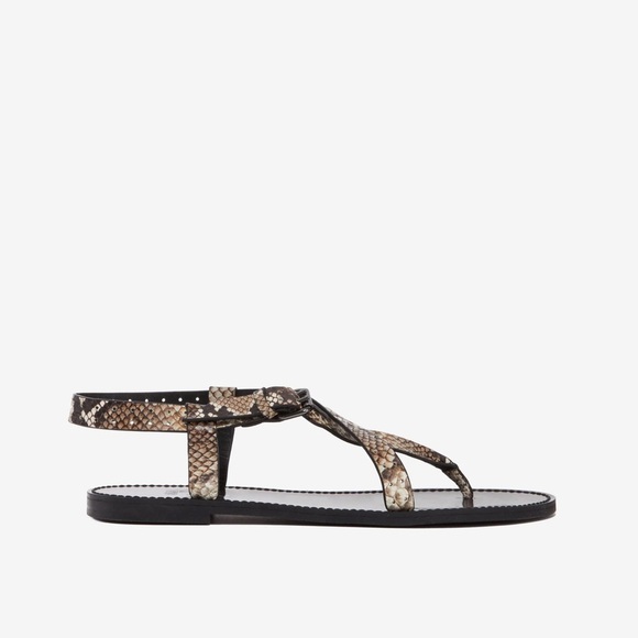 The Kooples Snakeskin Patterned Women's Sandals. Size 38. NWT! - Picture 1 of 4